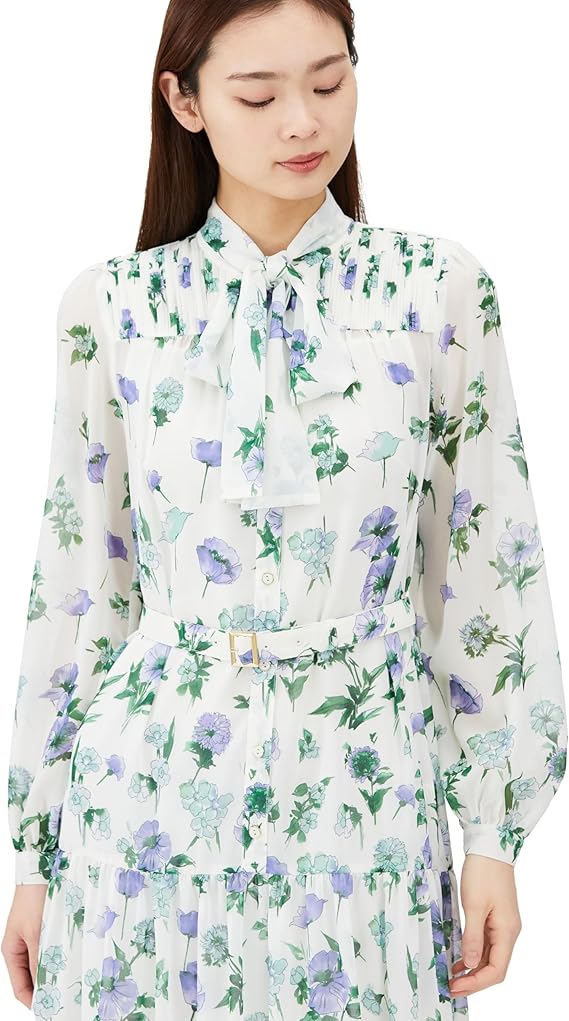 Amazon.co.jp: [グレースコンチネンタル] 2024SS ｸﾞﾗﾃﾞﾌﾗﾜｰﾌﾟﾘﾝﾄﾜﾝﾋﾟｰｽ