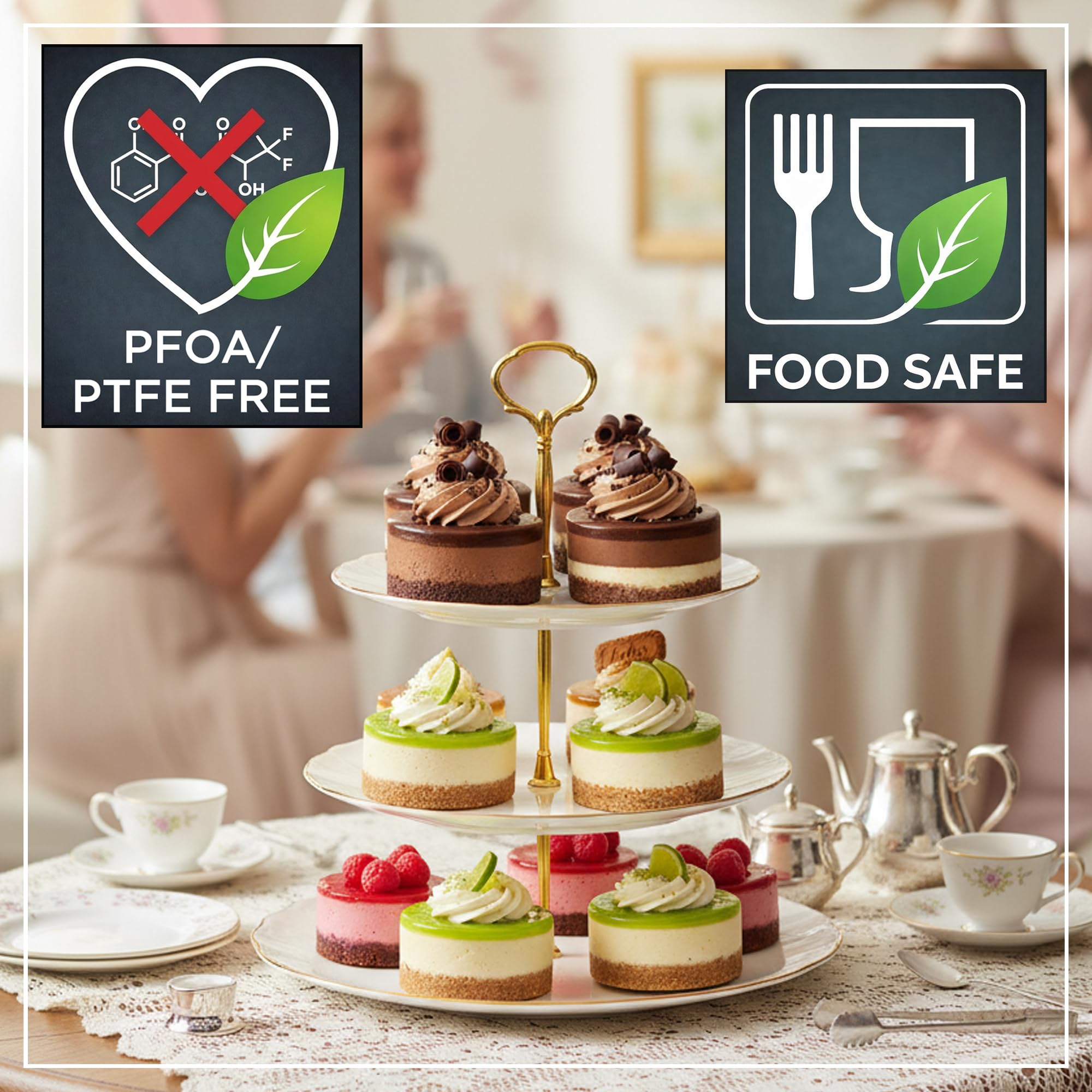 Wrenbury Mini teglia da 12 tazze Pro per cheesecake con fondo rimovibile, in acciaio al carbonio, antiaderente, con base rimovibile, per torte singole, muffin, soufflé, senza PFOA, lavabile in