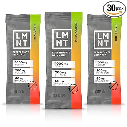 LMNT Zero-Sugar Electrolytes - Mango Chili Salt - Hydration Powder Packets | No Artificial Ingredients | Keto & Paleo Friendly | 30 Sticks