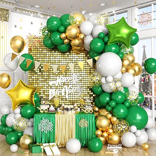 Miniatura 37 de Paready Kit de arco de guirnalda de globos azules y negros, 122 piezas de arco de globos metálicos azules y plateados para cumpleaños, baby shower