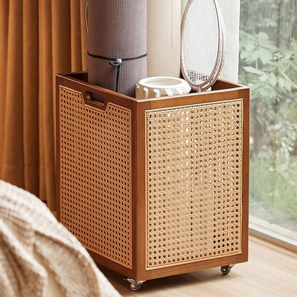 【アンティーク】籐 ラタン家具 キャスター付き ランドリーバスケット 脱衣かご 81lhlQS3jBL._UF1000,1000_QL80_.jpg