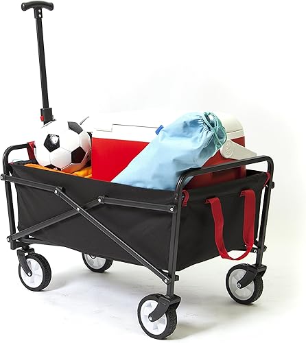 Miniatura 6 de YSC Plegable plegable playa al aire libre utilitario vagón (negro)