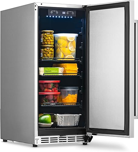 Miniatura 10 de NewAir Refrigerador comercial integrado o debajo del mostrador de 15 pulgadas | 3.2 pies cúbicos Refrigerador exterior resistente a la intemperie