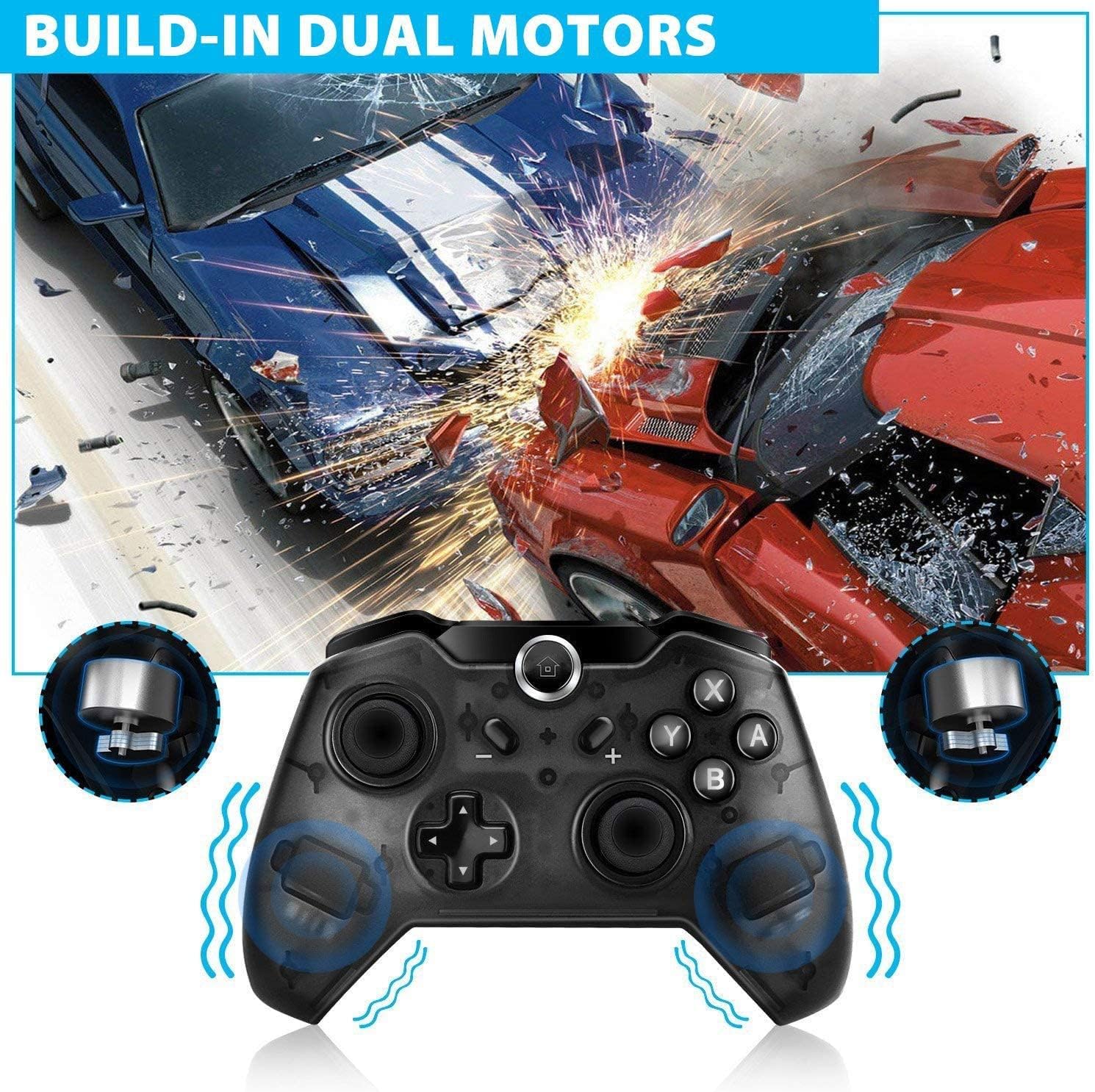 EEEKit 2 Pack Pro Gaming Controller for Nintendo Switch/Switch Lite/Switch OLED, Switch Remote Controller Remote Gamepad Joypad Console for PC Windows 7/8/10, w/USB Type C (Newest Version 7.0.0)