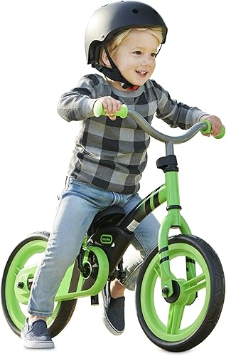 Little Tikes My First Balance-to-Pedal - Bicicleta de entrenamiento para niños, color verde, edad 2-5 años, 12 pulgadas, 649615C