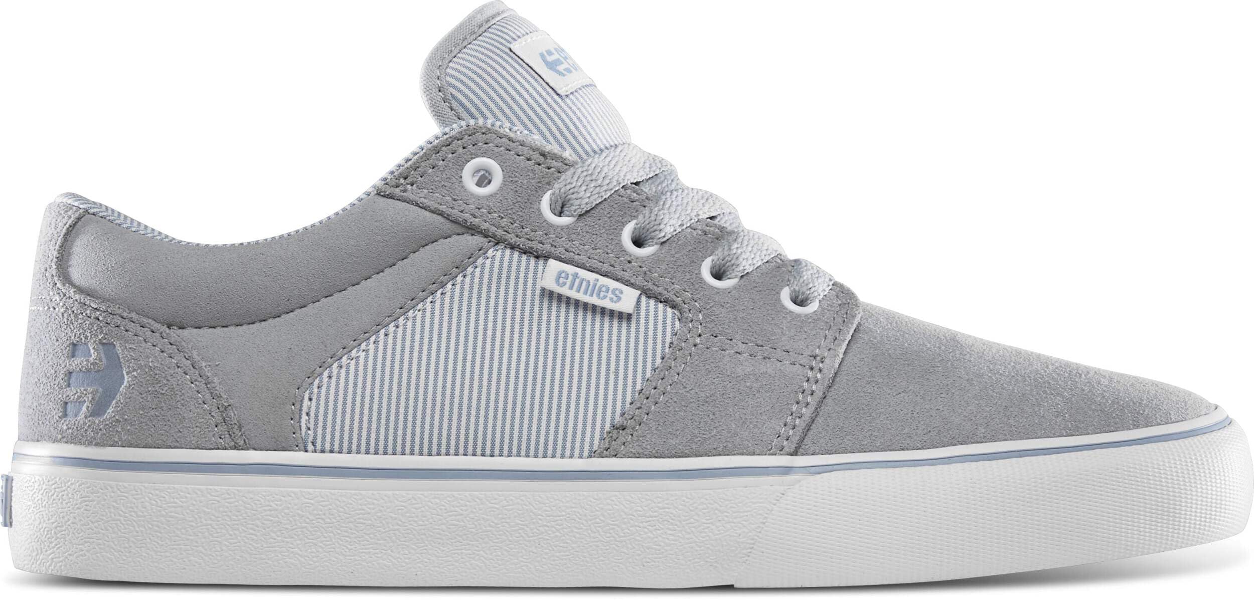 Etnies Barge LS – Classic Skate Look, Slim Vulcanized Silhoutte, Hefty Armored Collar, Reinforced Vulc - Cement - 38