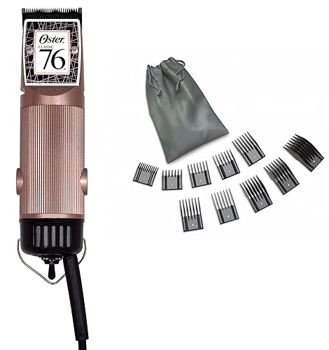 Oster Limited Edition Classic 76 con 2 cuchillas y 10 piezas de peine profesional color borgoña y negro