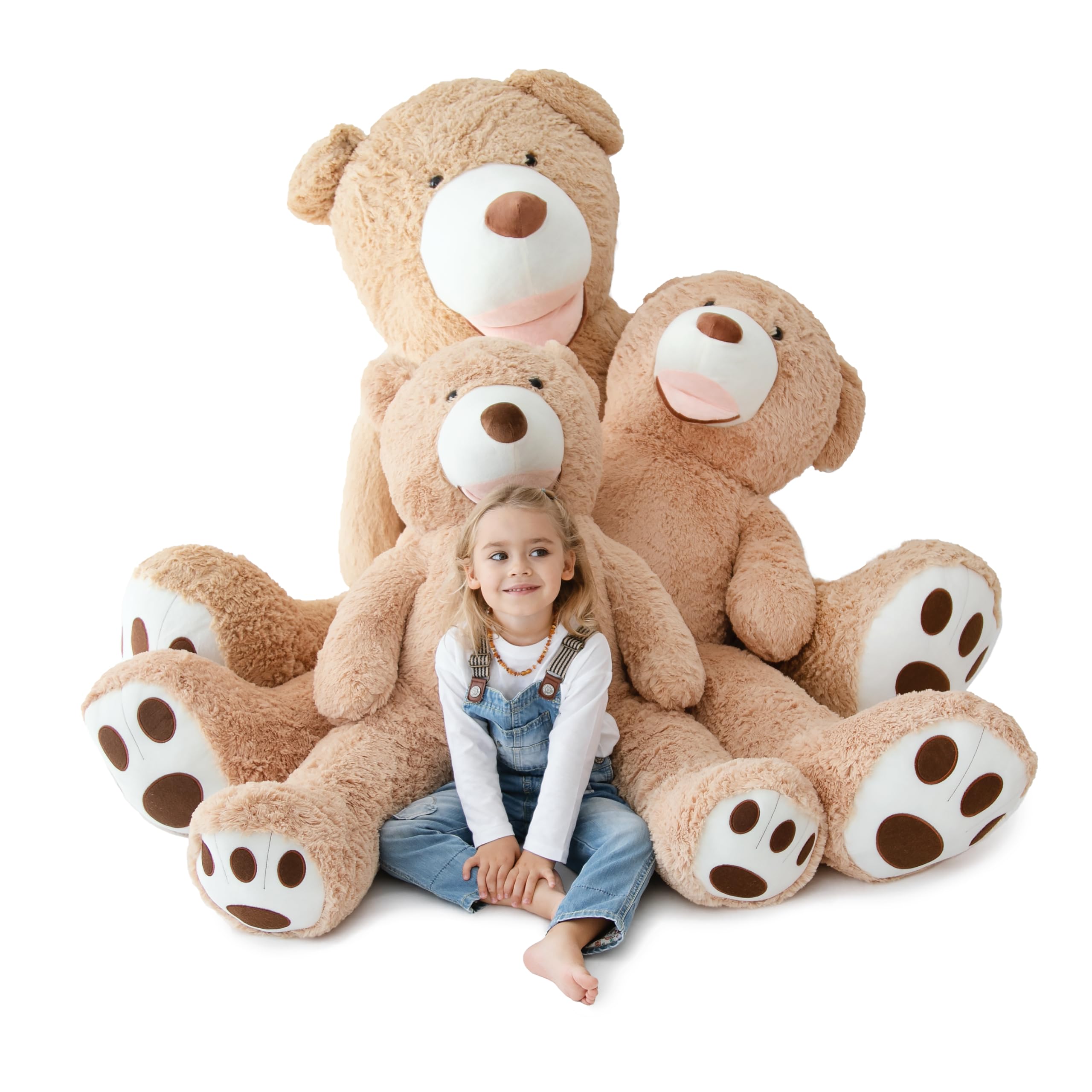 MKS Orsacchiotto XXL 200 cm – Peluche gigante morbido per bambini e adulti – Grande regalo per compleanno e San Valentino