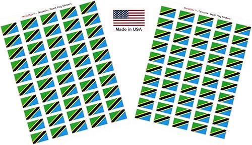 100 banderas internacionales o especialidades de 1.5 x 1.5 pulgadas, autoadhesivas, para álbumes de recortes, dos hojas de 50, 100 banderas