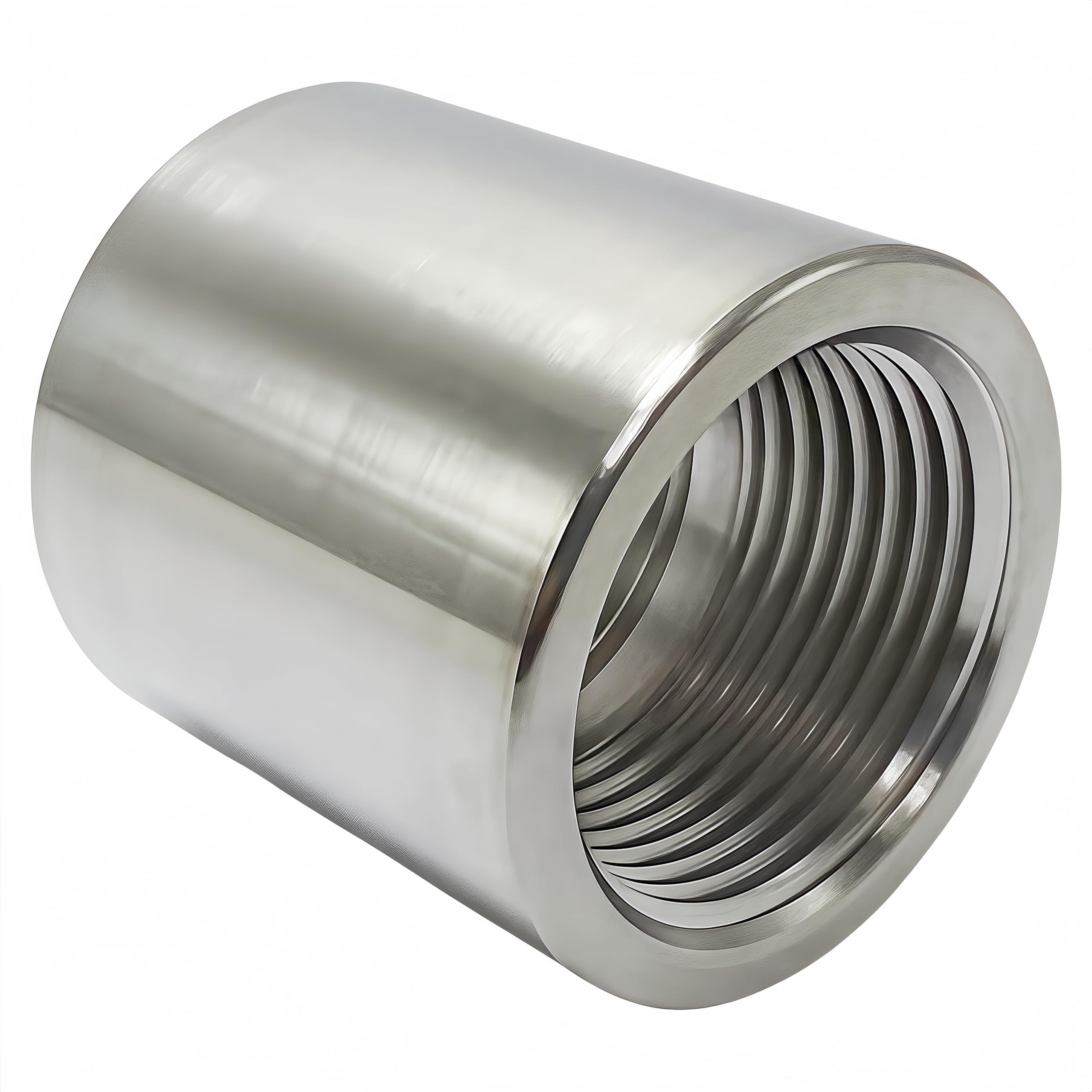 Closmos Stainless Steel Coupling High Pressure Heavy Duty 1" NPT Female x 1" NPT Female Coupler Forged Pipe Fitting, Class 3000 (Pack of 1)