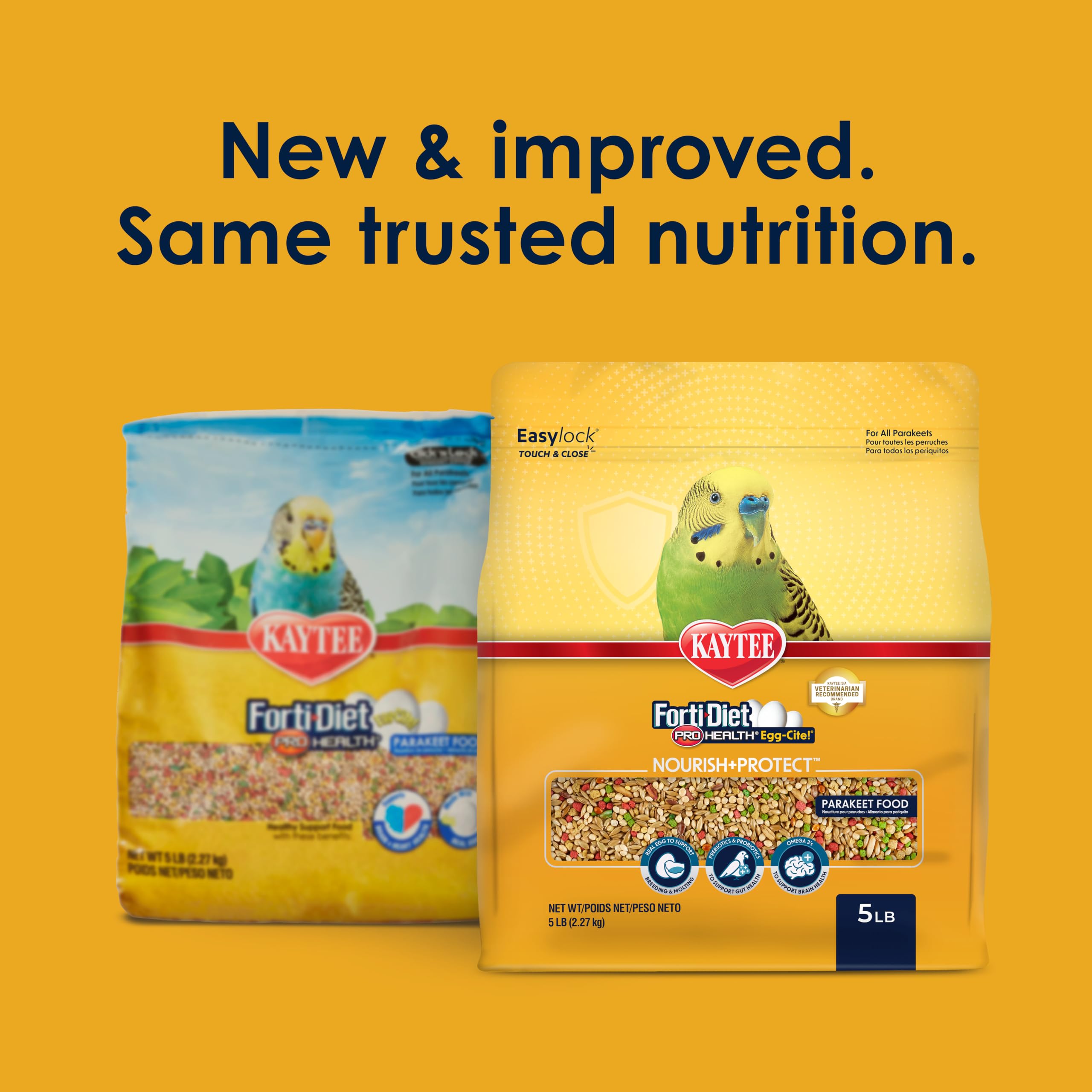 Kaytee Forti Dieta Egg-cite pájaro Alimentos para Parakeets, 5-Pound Bolsa