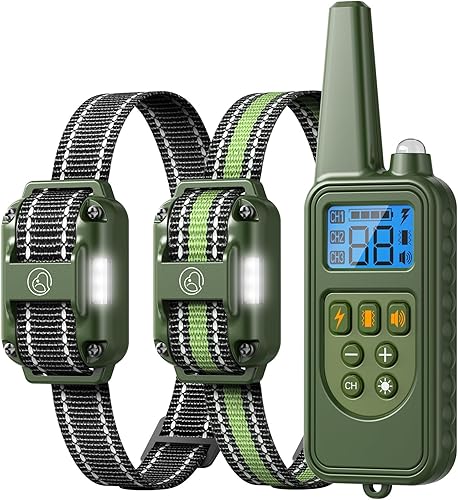 Miniatura 8 de Collar de entrenamiento para perros con control remoto, rango de 1640 pies, 4 modos de entrenamiento pitido, agitación, choque seguro, luz LED,