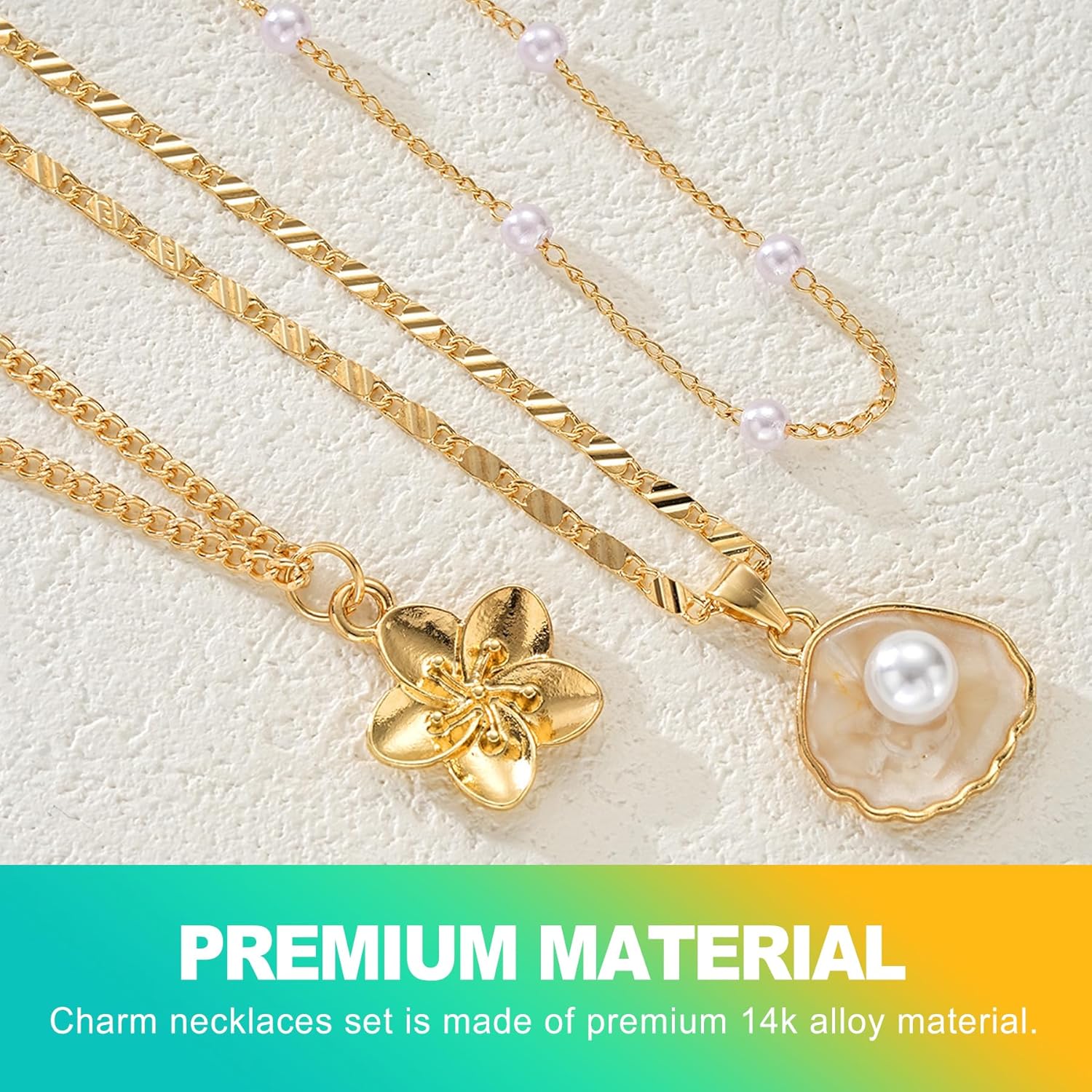 3-Pack Natural Seashell Necklace for Women, Handmade Adjustable Seashell Jewelry, Boho Summer Beach Choker, Layered Conch Shell Necklaces as Gifts - Image 4