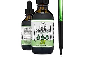 Double Wood Premium Quality Chlorophyll Liquid Drops in Refreshing Peppermint Flavor, Super Concentrated Enhanced Formula