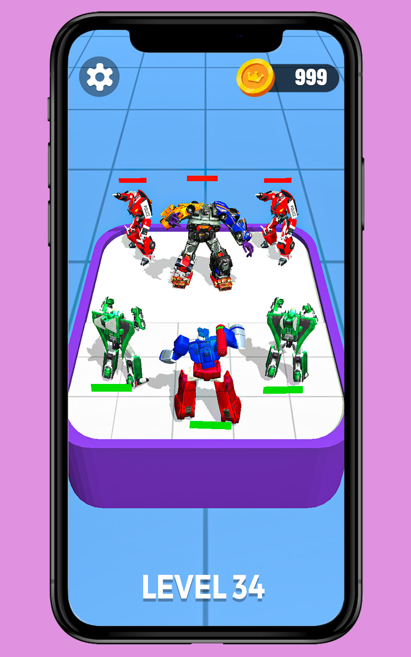 Merge Superhero Robot Battle! Robot Transform Monster Fight Master Merge Robot Monster Fusion