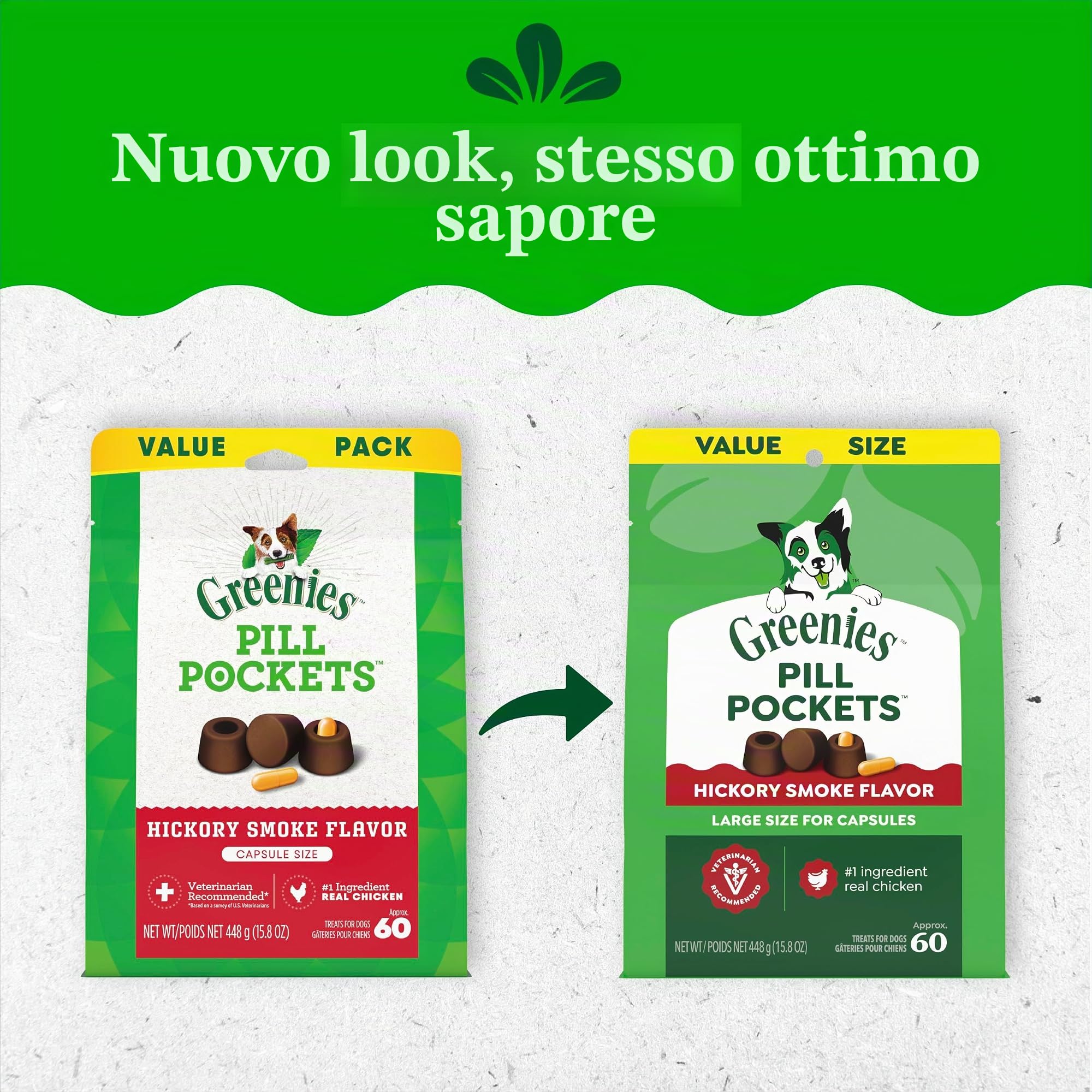 Greenies Pill Pockets Dolcetti per Cani, Senza Cereali, con Formula all’Anatra e al pisello