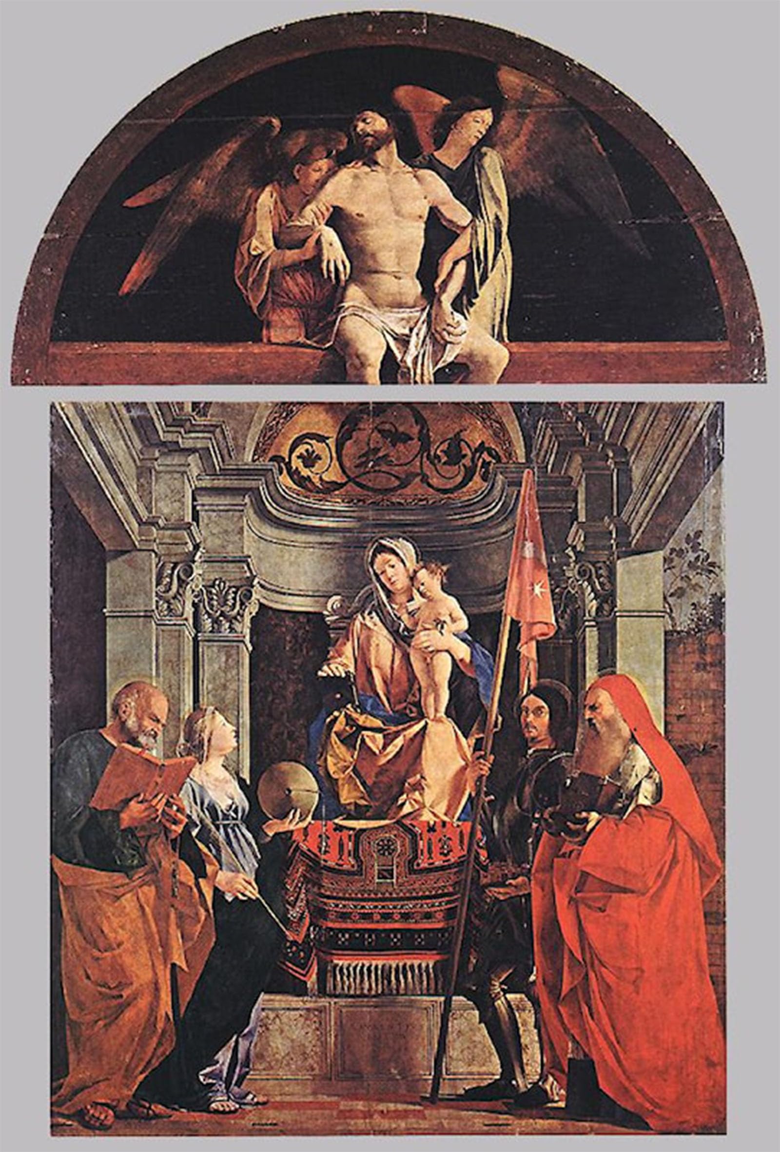 SERENDIPITP Retro Picture Poster Wall Art Pictures Painting Lady and Child with Sts Peter by Lorenzo Wall Art Canvas Print for Wall Decor 60x90cm