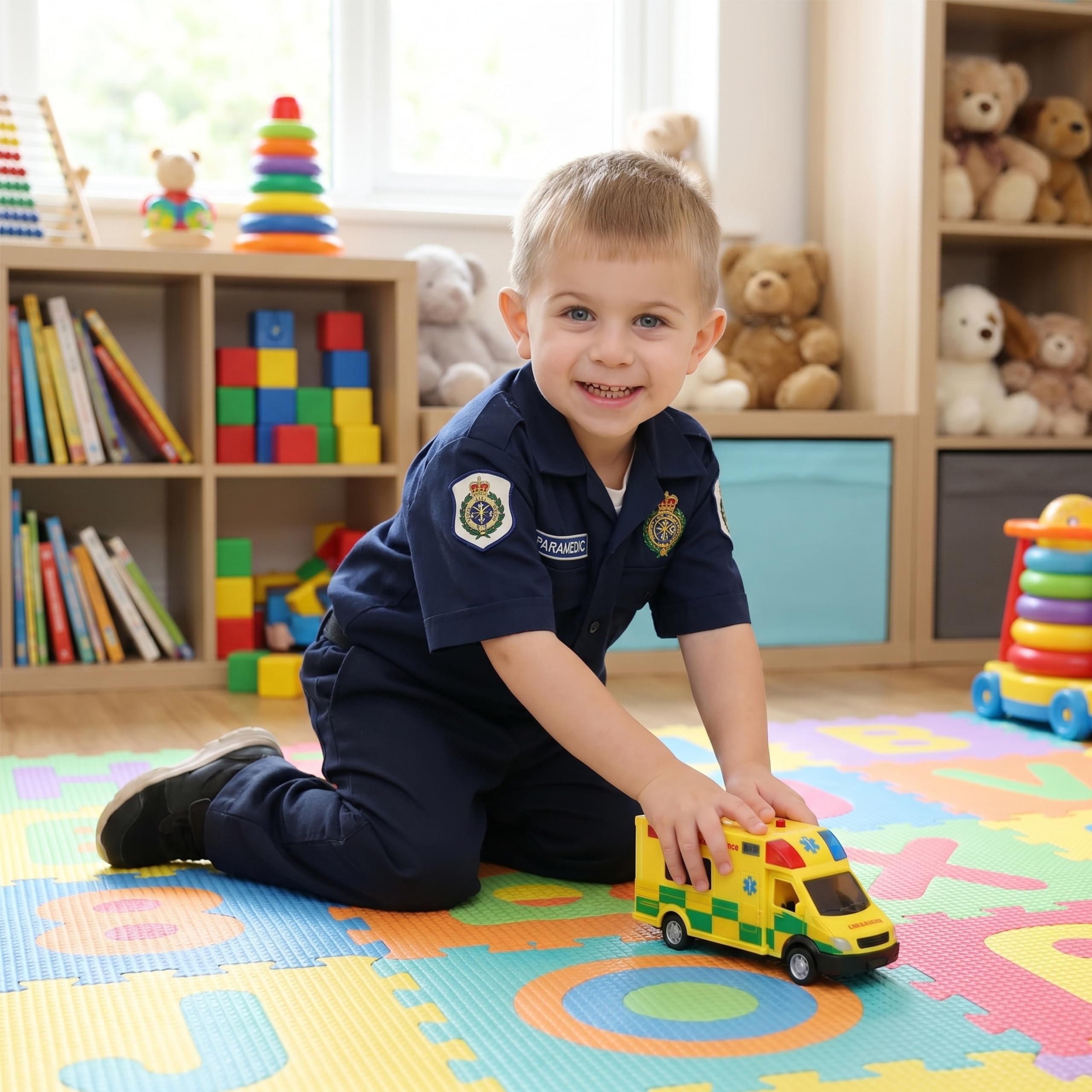 Toyland® Ambulancia - Juguete de emergencia con luz y sonido, escala 1:40, vehículo de juego, a partir de 3 años