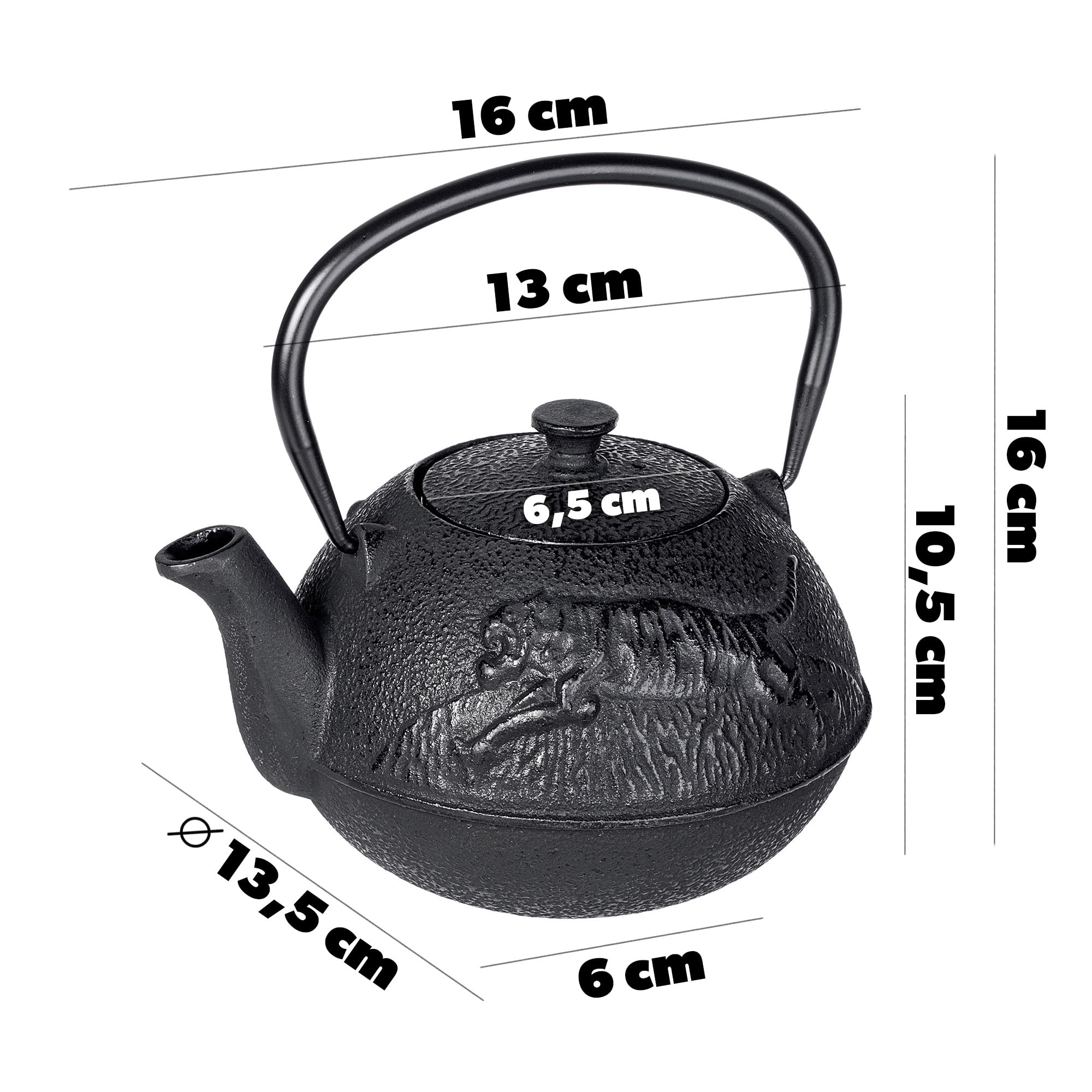 KADAX Gusseiserner Teekessel: Japanischer Teekessel Mit Sieb & Griff