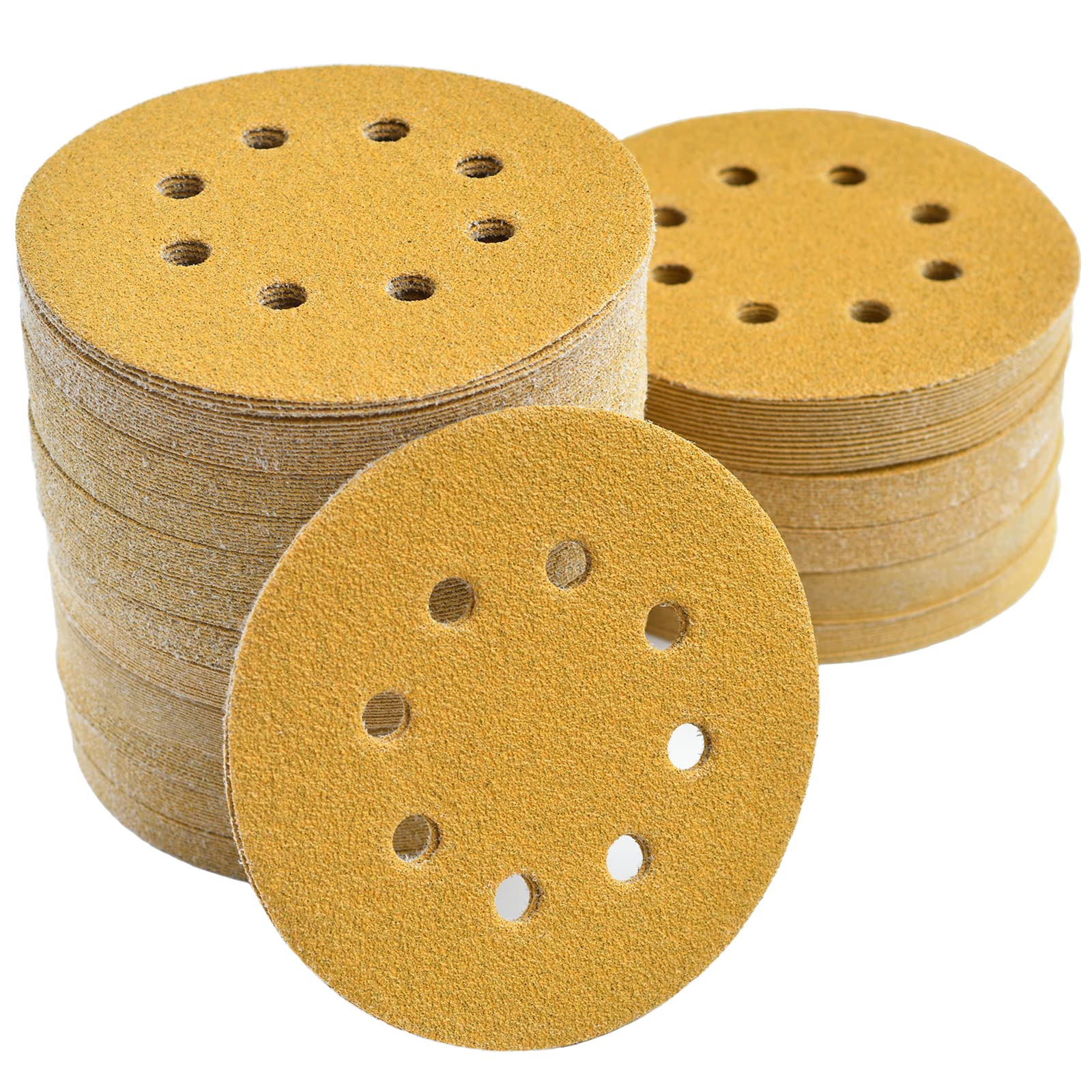 Schleifscheiben, 12,7 cm, 8 Löcher, Schleifscheiben, Körnung 60, 200 Stück