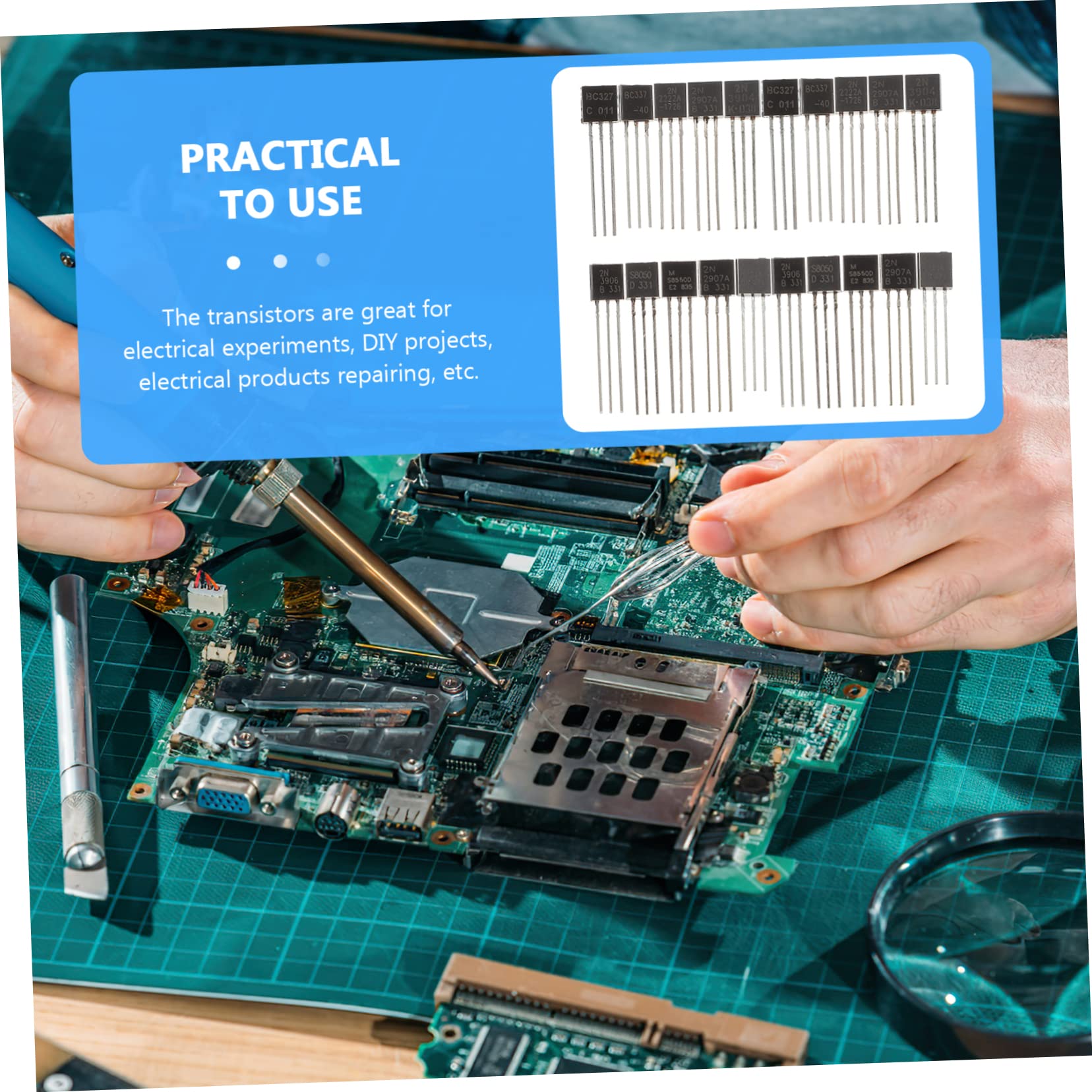 Gatuida 800pezzi Kit Assortimento Transistor Per Elettronica Varie Specifiche Per Esperimenti e Progetti Fai Da Te