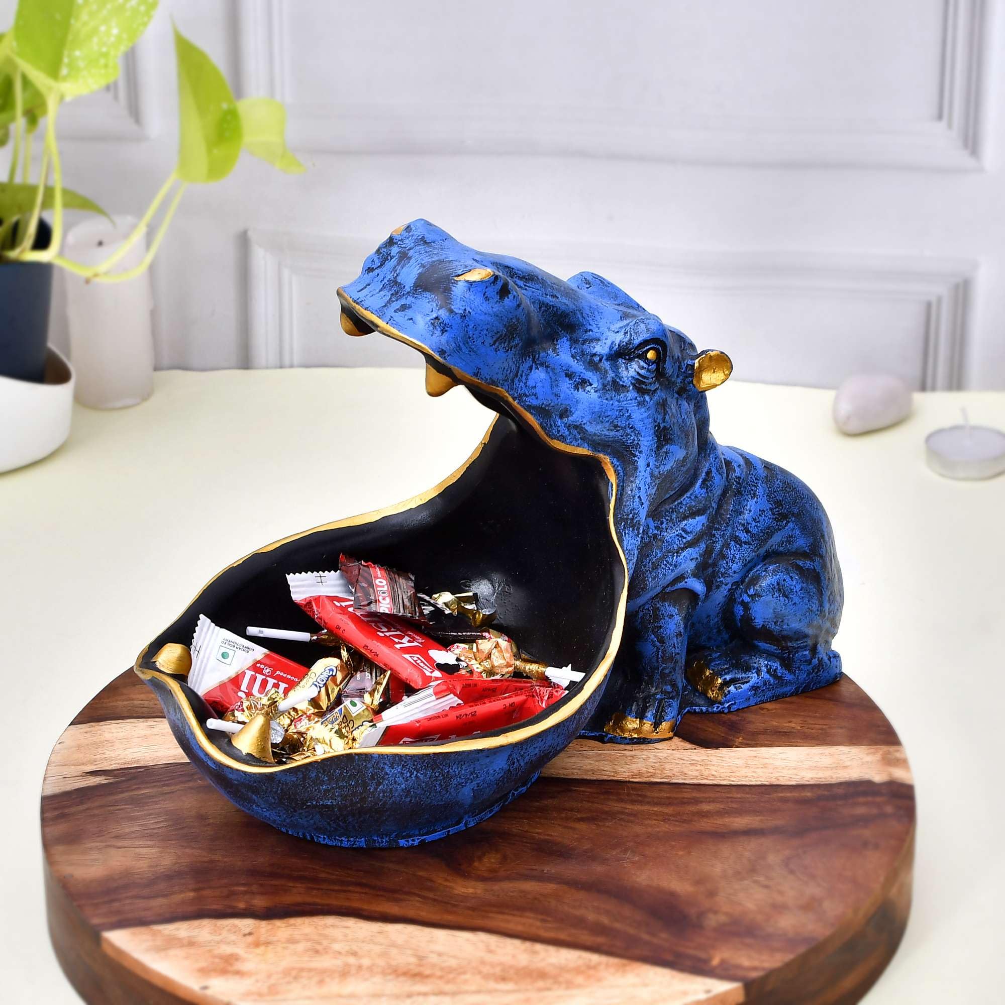 Buy Shree Amrit Herbal Big Mouth Hippopotamus Showpiece As Storage
