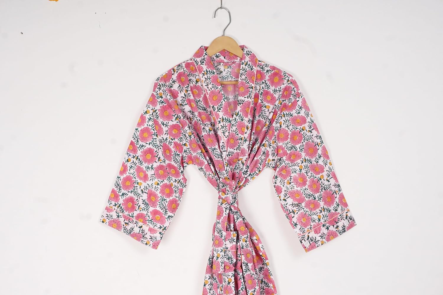 Cotton Hand Block Print Womens Bathrobes| Lightweight Bathrobes| Women Sleepwear Robes| Kimono Robe| Dressing Gown