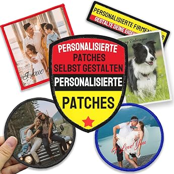 Personalized Patches DIY Patches - Add Your Photo/Logo/Text to Clothes Jackets Caps and Dog Harnesses