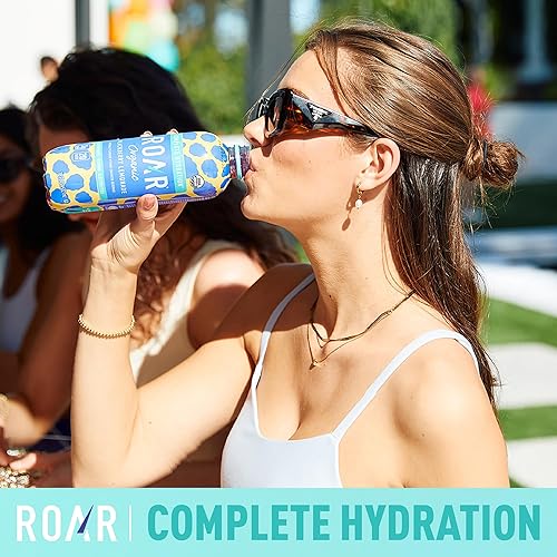 Miniatura 4 de ROAR Complete Hydration Organic - Bebidas con electrolitos cargadas con vitaminas C, B5, B12, sin OMG, sin gluten, limonada de mora, 12 unidades