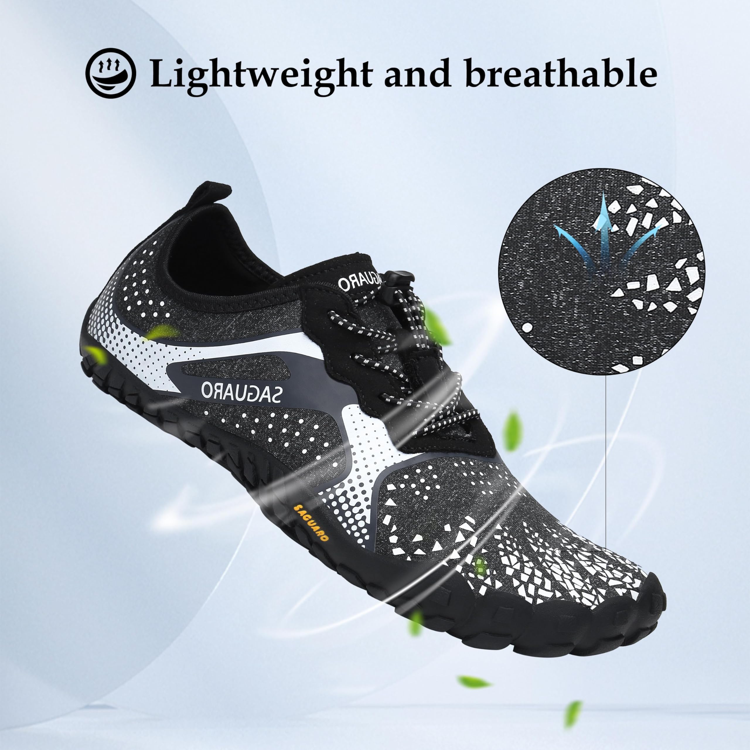 SAGUARO Scarpe Barefoot Minimaliste Uomo Scarpe da Trail Trekking Scarpette da Scoglio