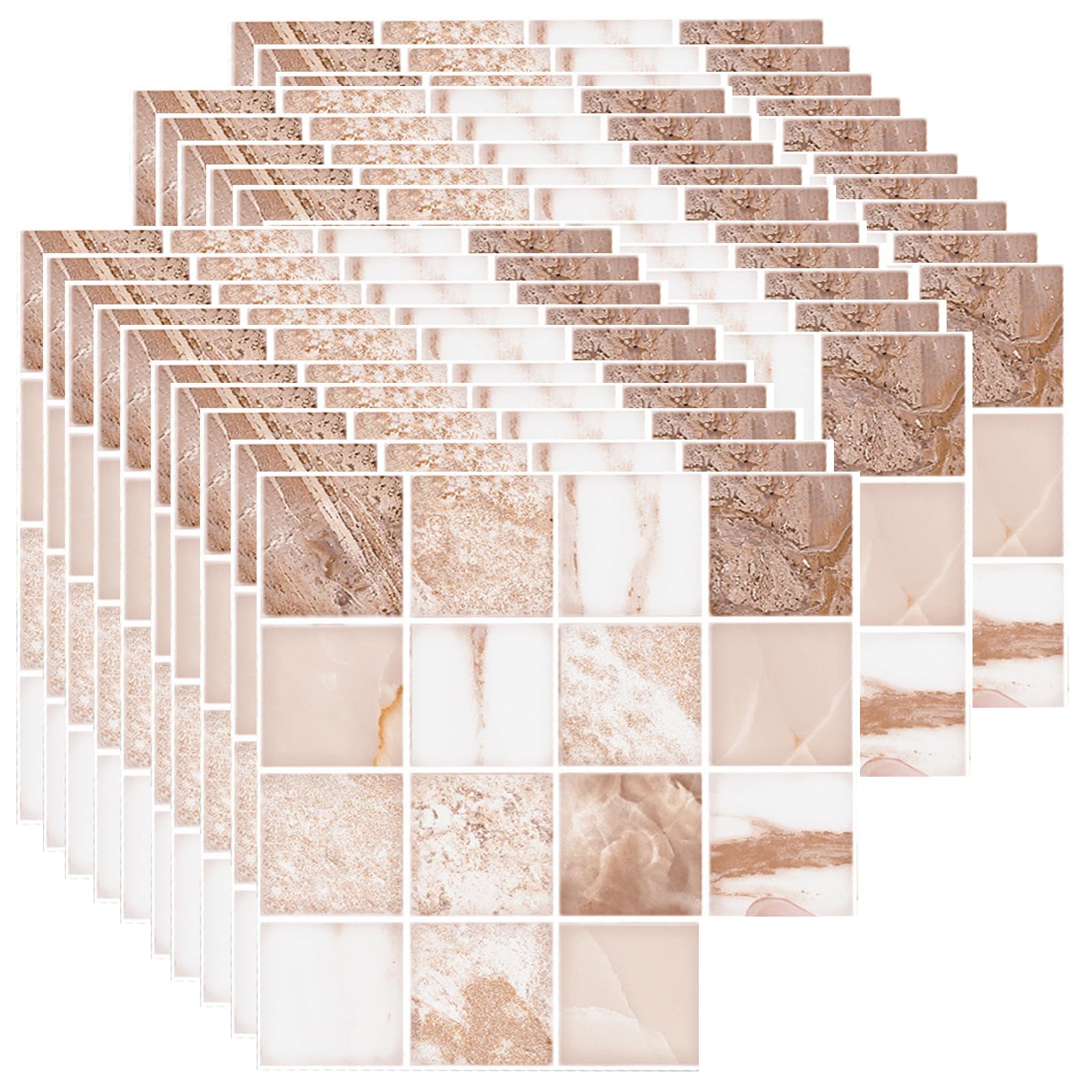 30x Mosaikfliesen Aufkleber 10x10cm - Selbstklebend, Wasserfest Für Küche & Bad
