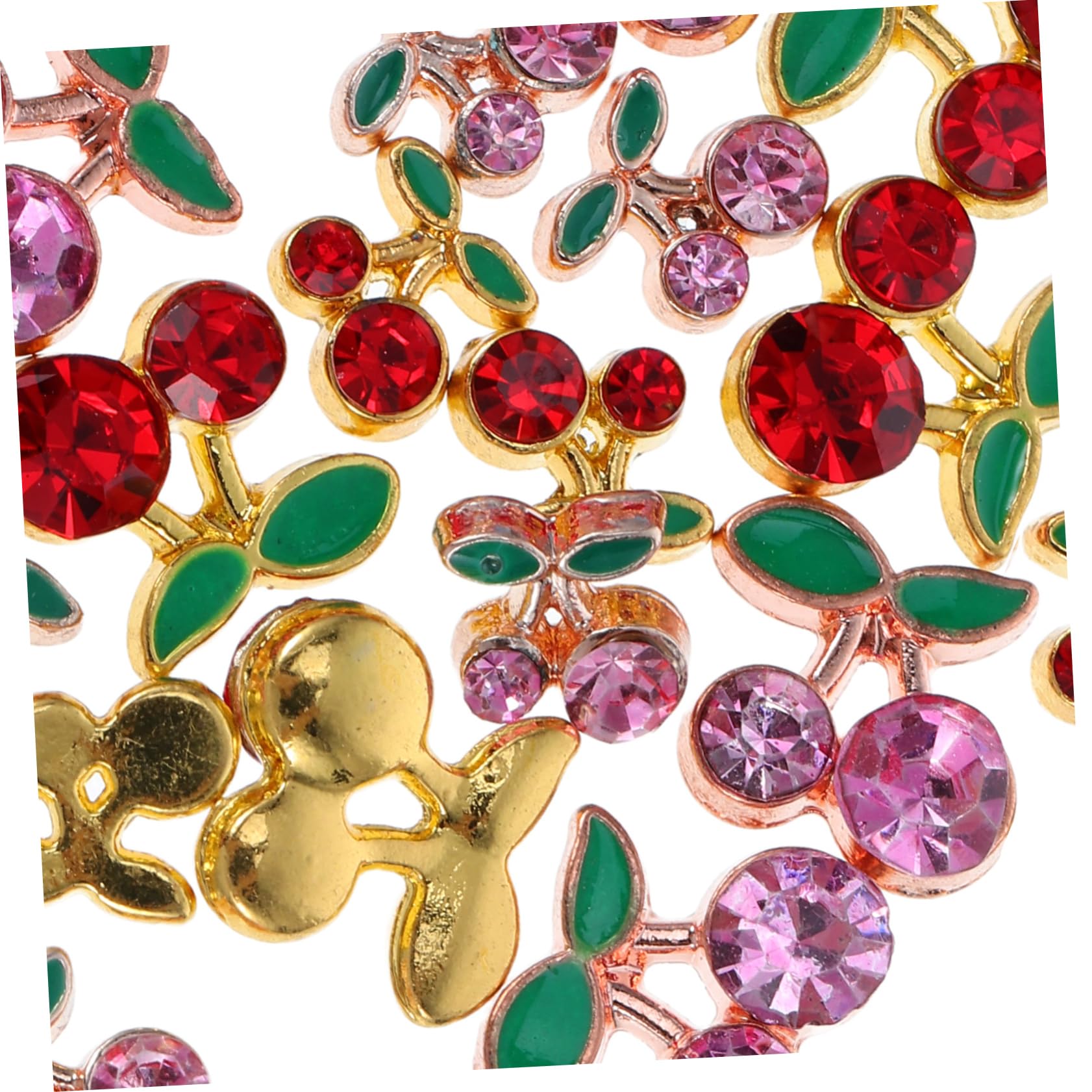 3 Set Charm Per Unghie Decorazioni Nail Art Per Manicur Te Adesivi Brillanti Per Unghie Naturali Unico 32 Pezzi*3