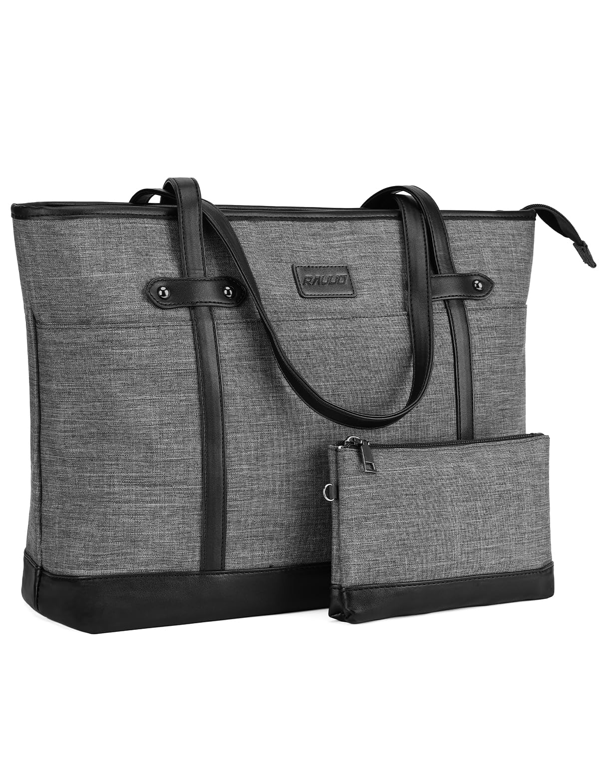 RAVUO Laptop Tote Bag for Women, Water Resistant 15.6 Inch Computer Handbag Purse Teacher Bag With Portable Small Pouch