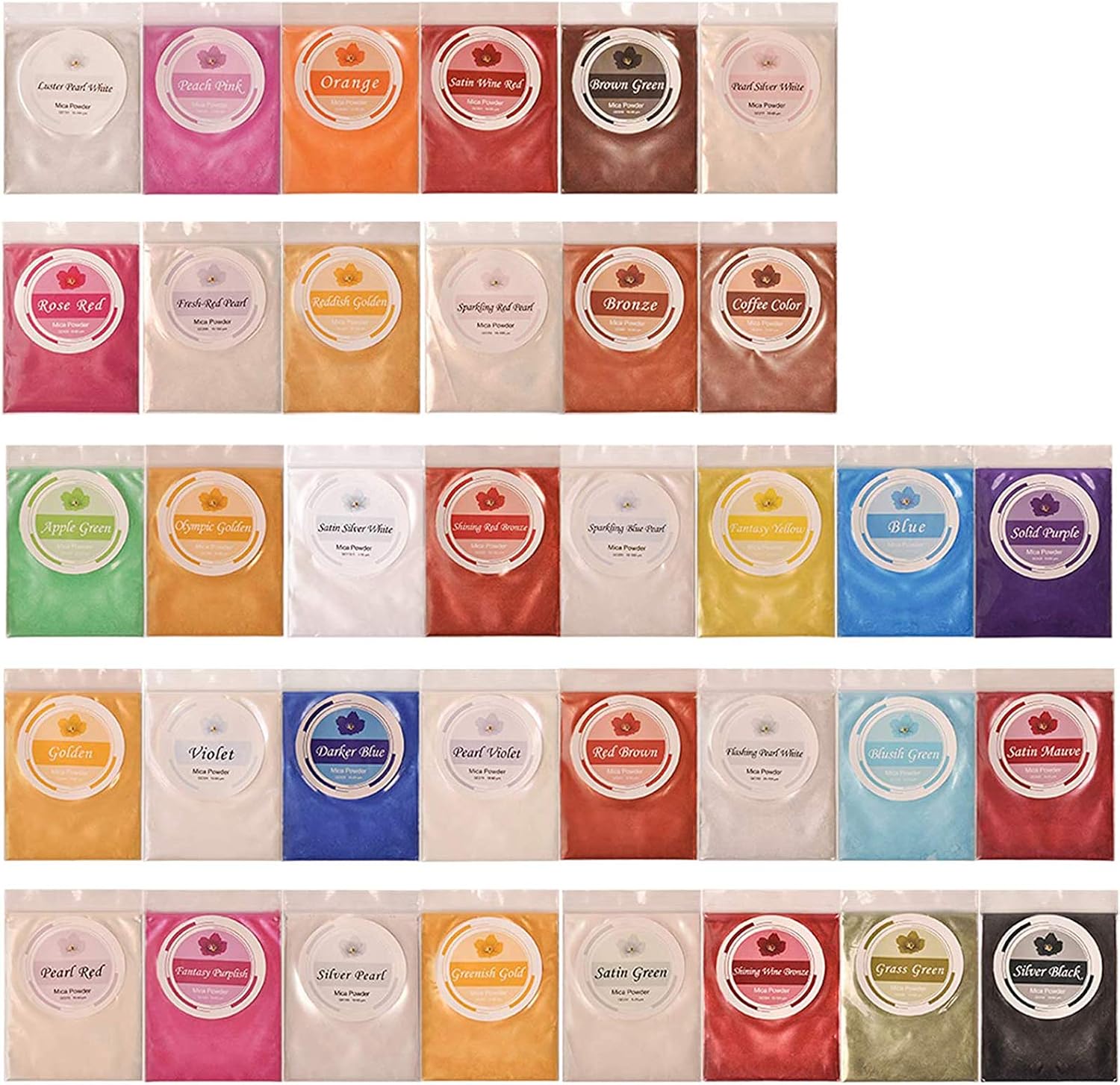 SEISSO Chameleon Powder, 8 Jars Chameleon Mica Powder Pigment for Epoxy Resin, Cosmetic Nails, Soap Paint, DIY Candle Making, Slime Color Changing Dye Set (Mica Powder 01)