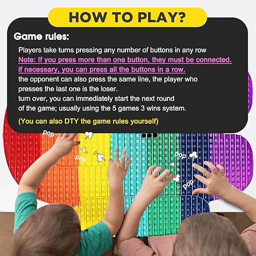 Miniatura 3 de Los juguetes antiestrés más grandes del mundo, gigante, gigante, gigante, de 33.4 pulgadas, 1048 2000 100000 burbujas, juguetes sensoriales de