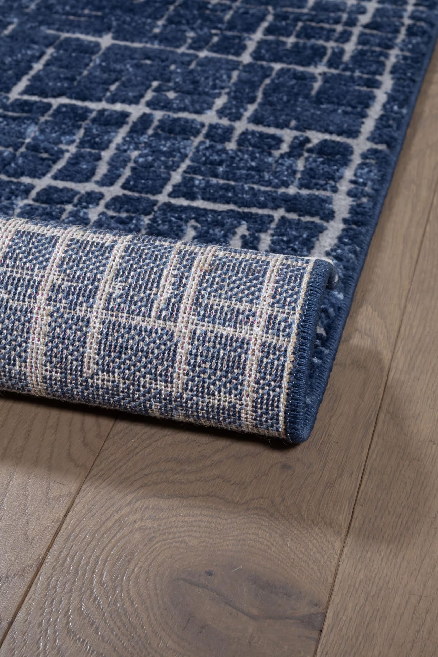 CarpetLiving.Com - Denver Blu | 133 x 190 cm | Tappeti Arredo | Tappeto di Design Moderno | Soggiorno, Salotto, Camera da Letto