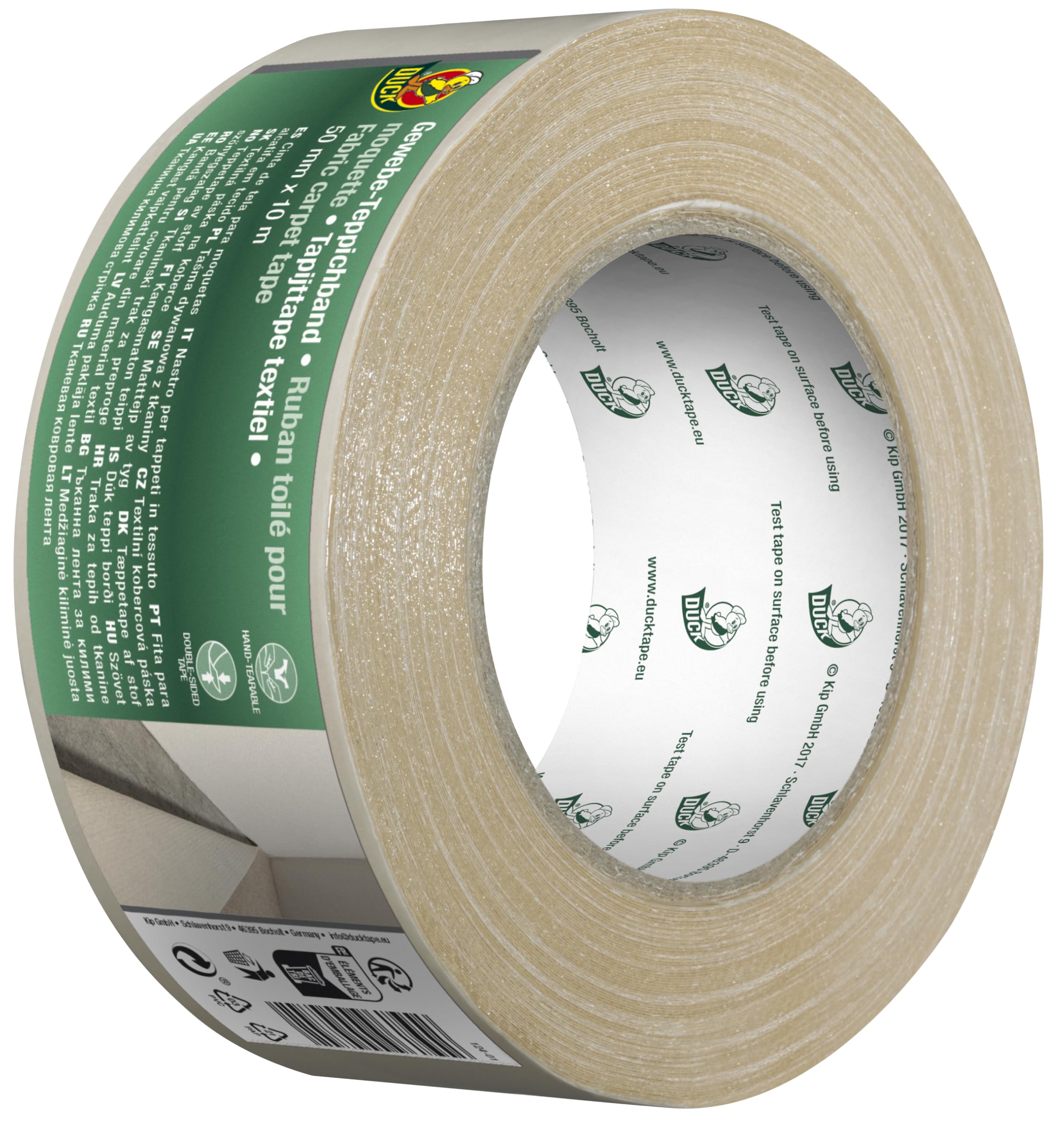 APICORT Dubbelzijdig plakband extra sterk tapijttape - 3 cm x 20 m dubbelzijdig tape, zonder sporen - ideaal voor tapijt, foto, muur, keuken, thuis, school - eenvoudig te knippen en te verwijderen