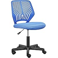 Yaheetech Sedia Ufficio Scrivania Senza Braccioli Girevole a Rotelle Ergonomica Portata