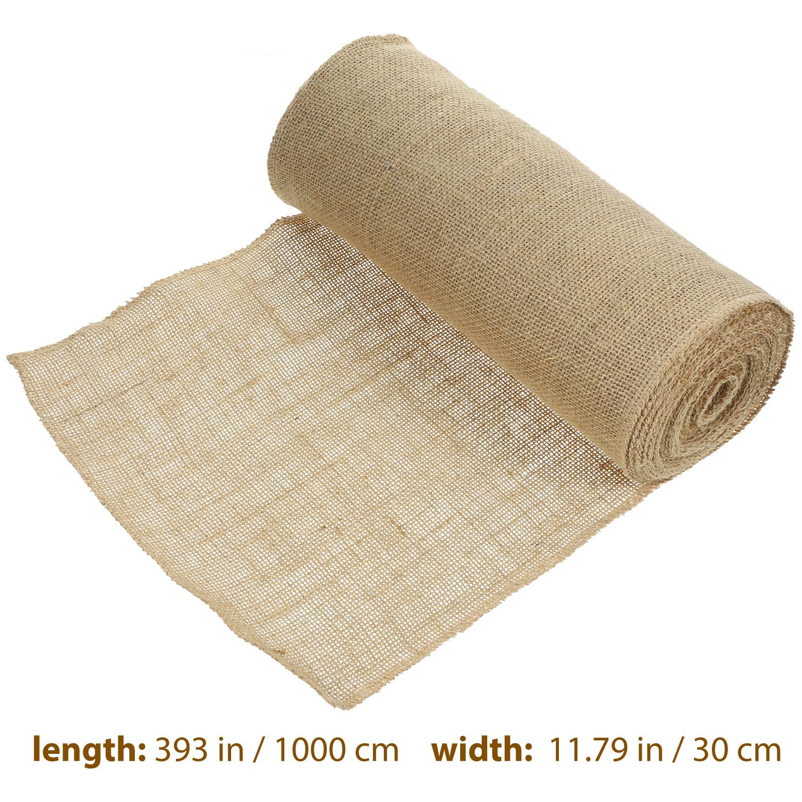Zerodeko Tischläufer Tischdekoration Rustikaler aus Jute 30cm X 10m Rolle Leicht Zuschneidbar und Tragbar im Landhausstil für Hochzeit und Party