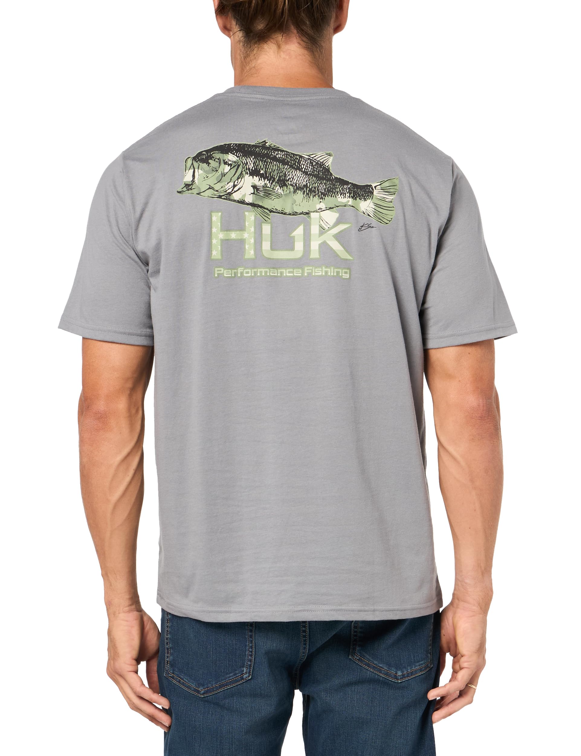 HUK Mens Performance Fishing Logo Tee, Short Sleeve T-Shirt for Men - 3