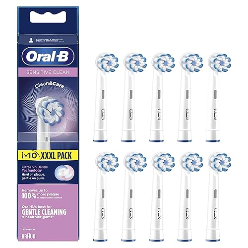 Immagine del prodotto Oral-B Sensitive Clean Testine Spazzolino Elettrico, Confezione da 10 Testine di Ricambio, Pulisce Aree Sensibili e Infiammate, Rimuove Fino al 100% di Placca in Più