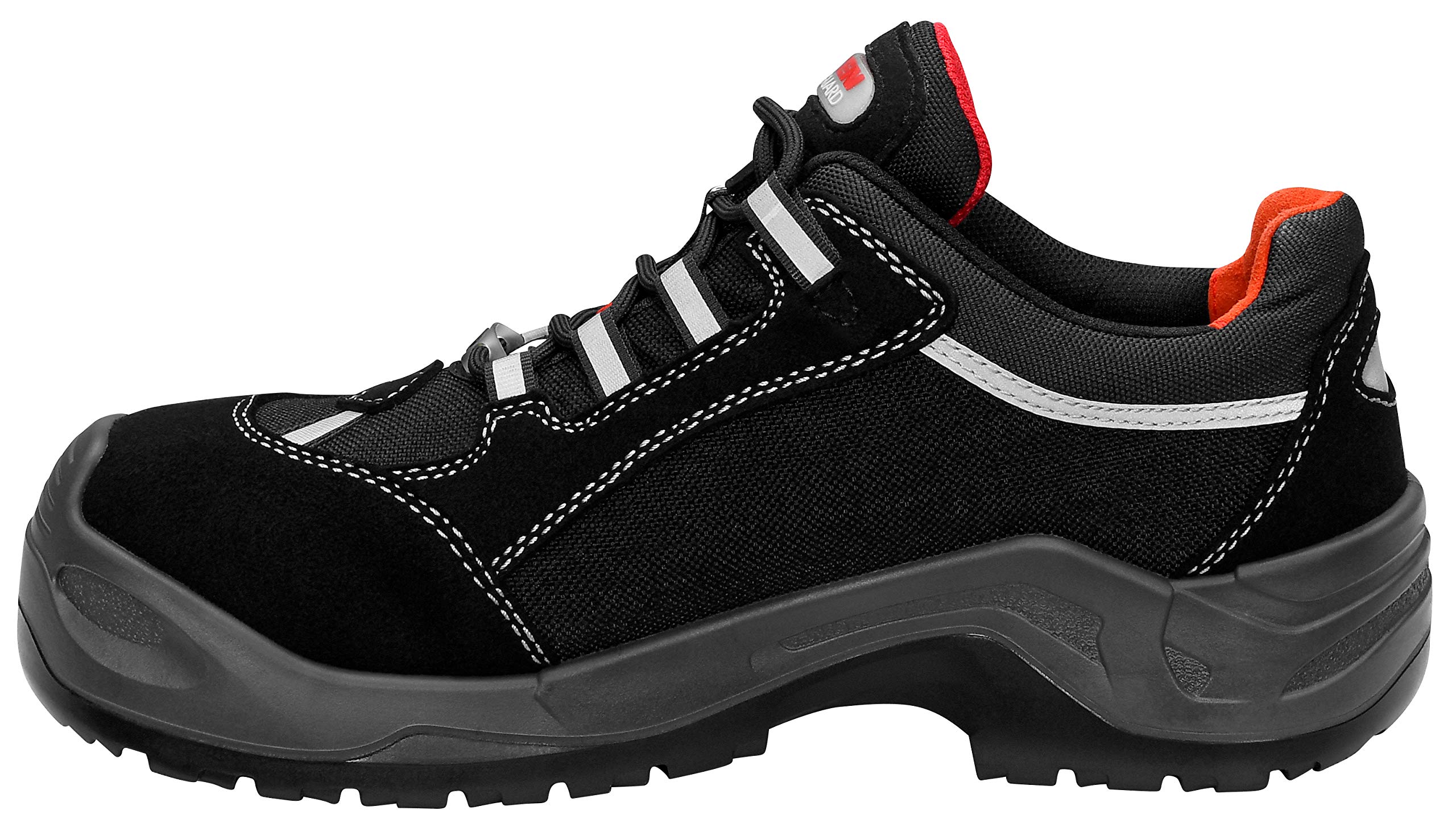 ELTEN Sicherheitsschuhe SENEX AL ESD S3, Damen und Herren, Textil, Aluminiumkappe (leichter als Stahlkappe), leicht, sportlich, Schwarz/Rot, Größe: 38