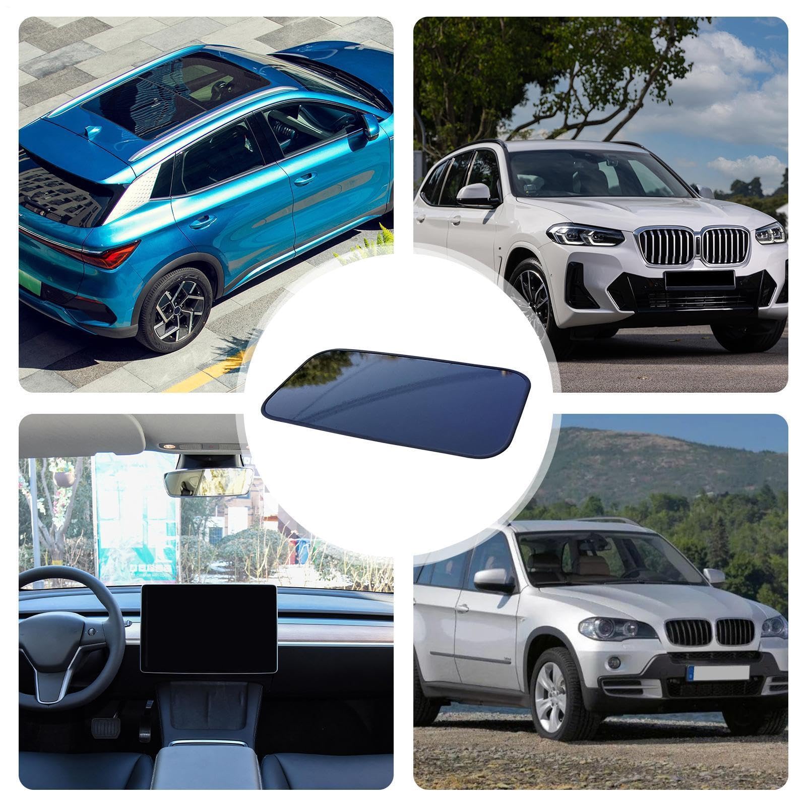 Decalcomania Per Tettuccio Apribile - Adesivo Per Finestra Resistente Al Calore 79x38 Cm | Pellicola Per Tetto Auto In PVC, Copertura Autoadesiva, Aspetto Realistico Del Lucernario Per Lo Styling Este
