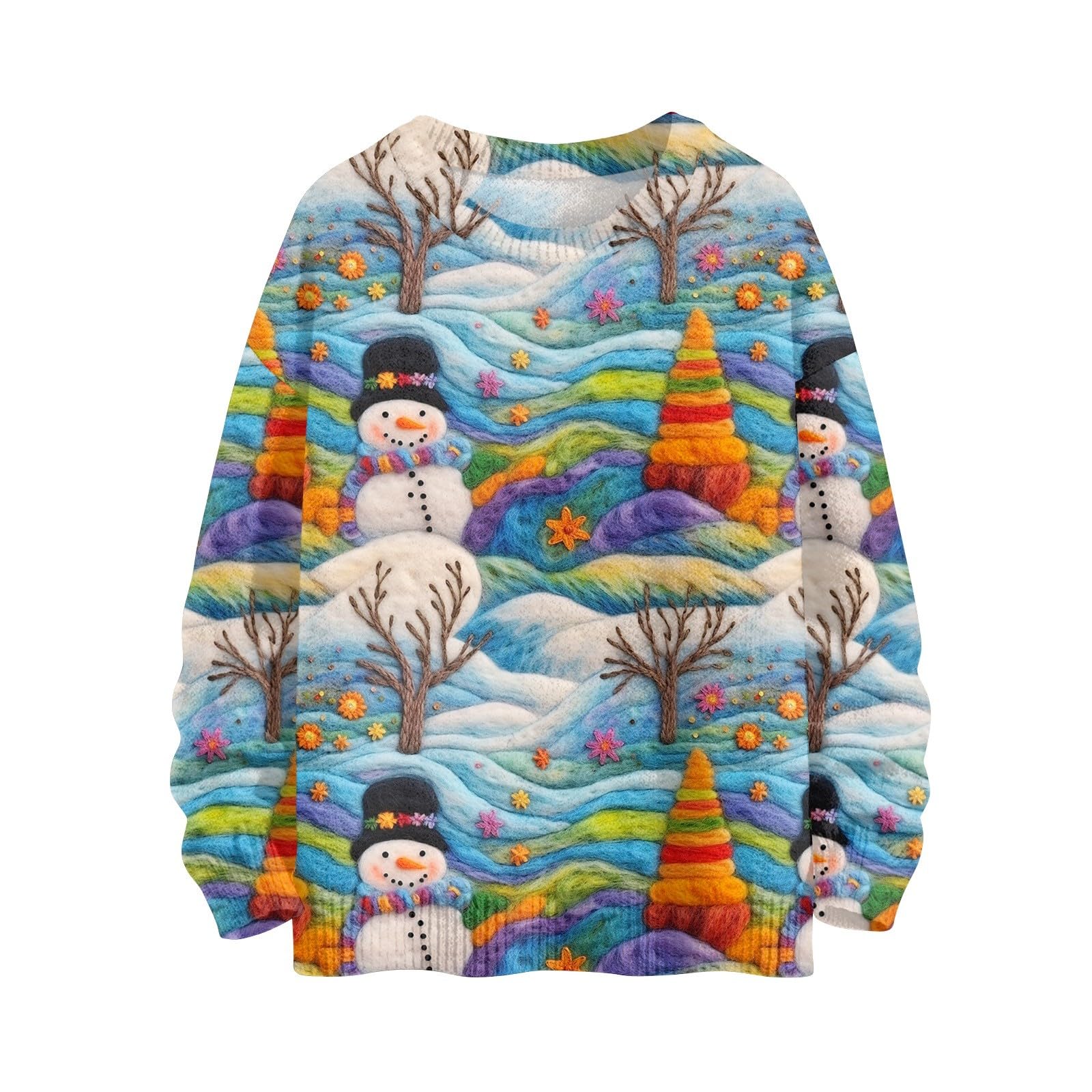 Christmas Sweaters for Women Crewneck Long Sleeve Knit Sweater Cute Santa Claus Graphic 2025 Fall Pullover Tops