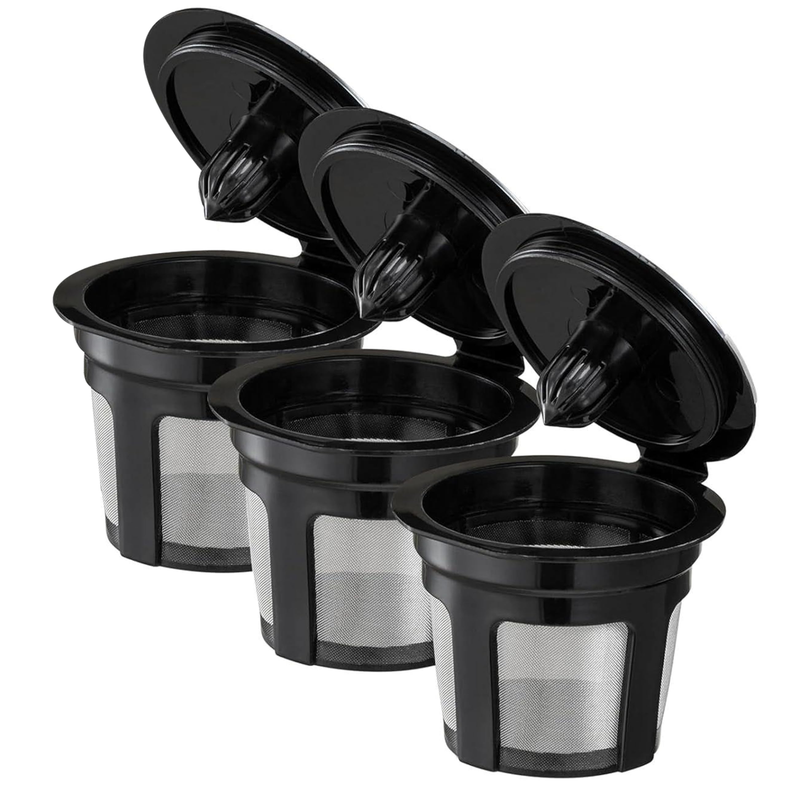 3-pack reusable K cups for K coffee maker, compatible with many coffee machines, refillable coffee pods for fresh ground coffee, environmentally friendly, BPA free, easy to use and clean