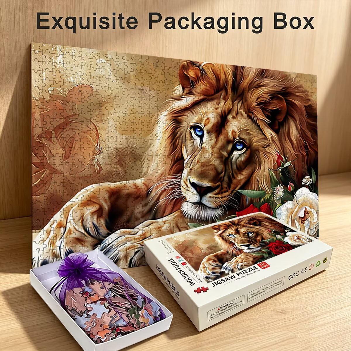 Puzzle 1000 Pezzi, Puzzle Leone, Legno Pezzi, Regalo Donna Uomo -11845