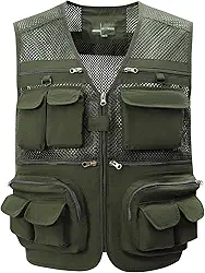 Colete de pesca masculino utilitário para tiro Safari colete de viagem com bolsos