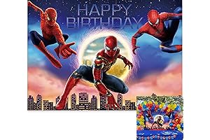 Boys Birthday Backdrop New York City Background 5x3ft Spiderhero Boys Kids Birthday...