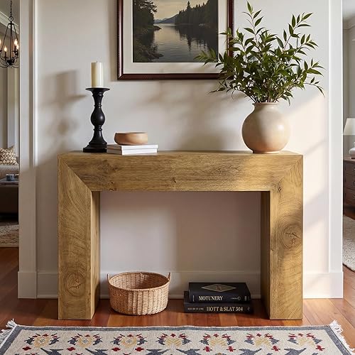 Miniatura 3 de Tribesigns Mesa consola de entrada de 43.3 pulgadas, mesa de sofá de madera de granja detrás del sofá, consola moderna y pequeña con diseño