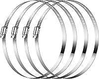 Vista 12 de VIVOSUN Abrazaderas de conducto de aire de acero inoxidable, abrazaderas de manguera ajustables de 4/6/8/12 pulgadas con accionamiento helicoidal